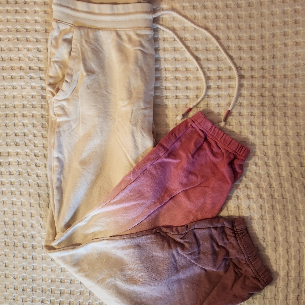 Cream and Pink/Purple Ombre Joggers